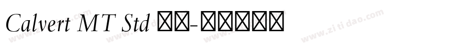 Calvert MT Std 粗体字体转换